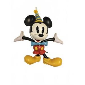 Vintage Mickey Mouse Figurine with Party Hat and Bow Tie